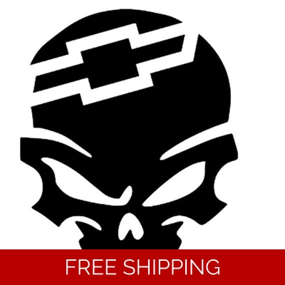 Chevy skull Die Cut Vinyl Decal Sticker